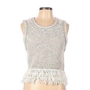 Club Monaco Sleeveless Sweater with Fringe